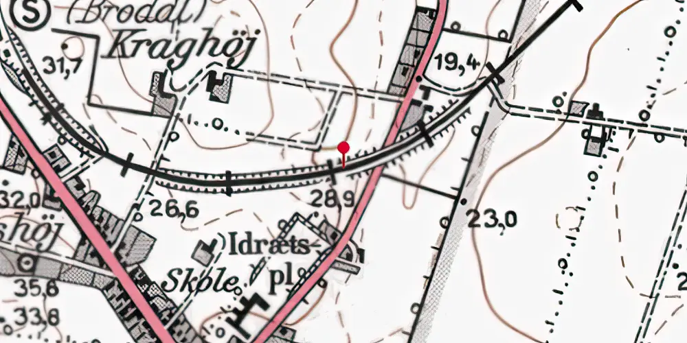 Historisk kort over Viadukten Trinbræt Historisk kort over Viadukten Trinbræt