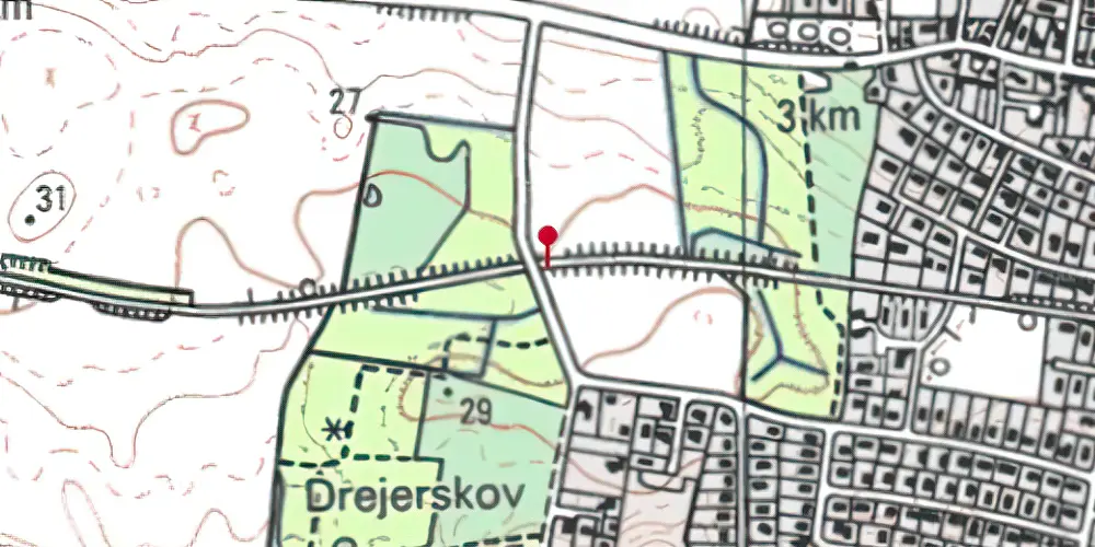 Historisk kort over Florke Trinbræt