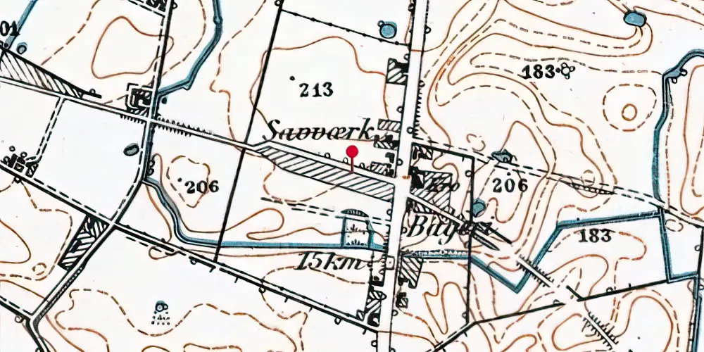 Historisk kort over Viuf Station