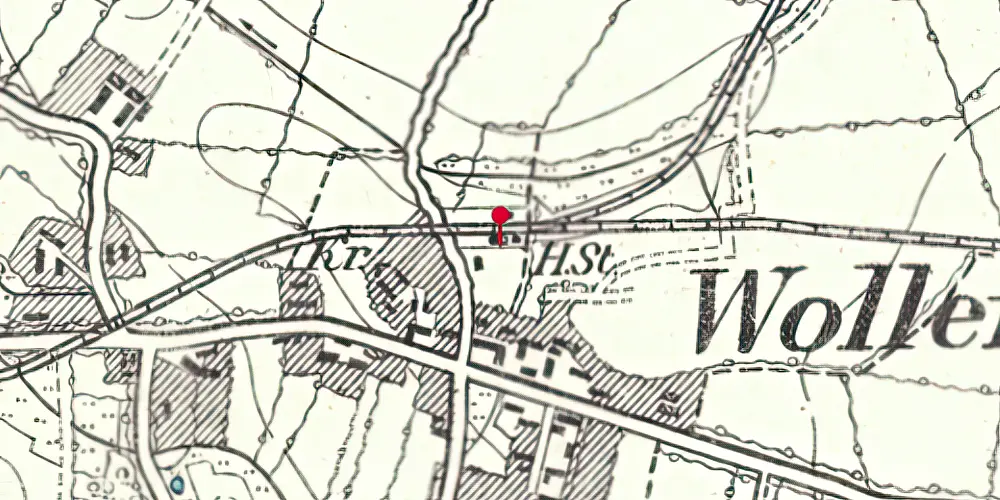 Historisk kort over Vollerup Stationskro [1898-1933]