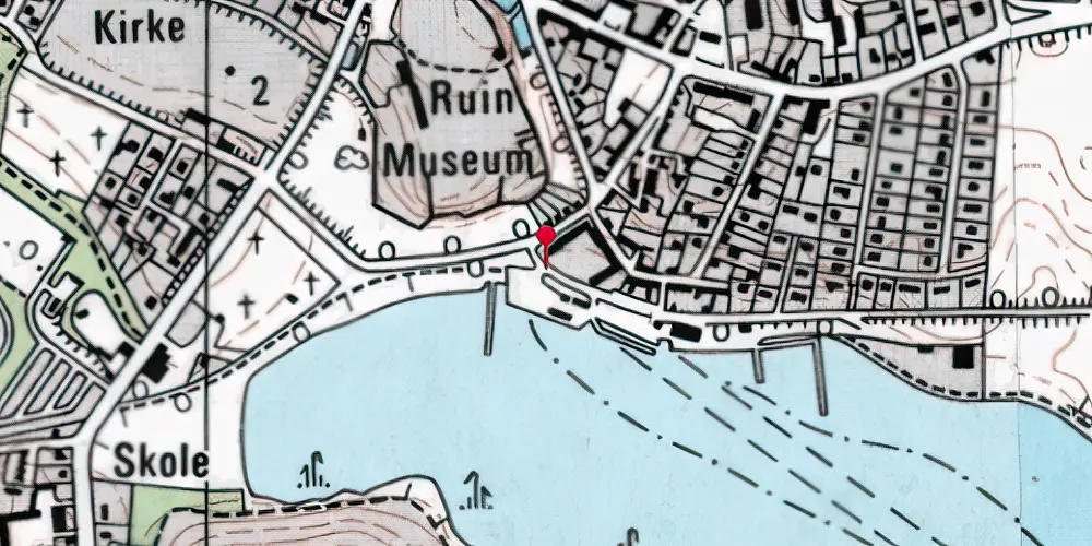 Historisk kort over Vordingborg Slot Station