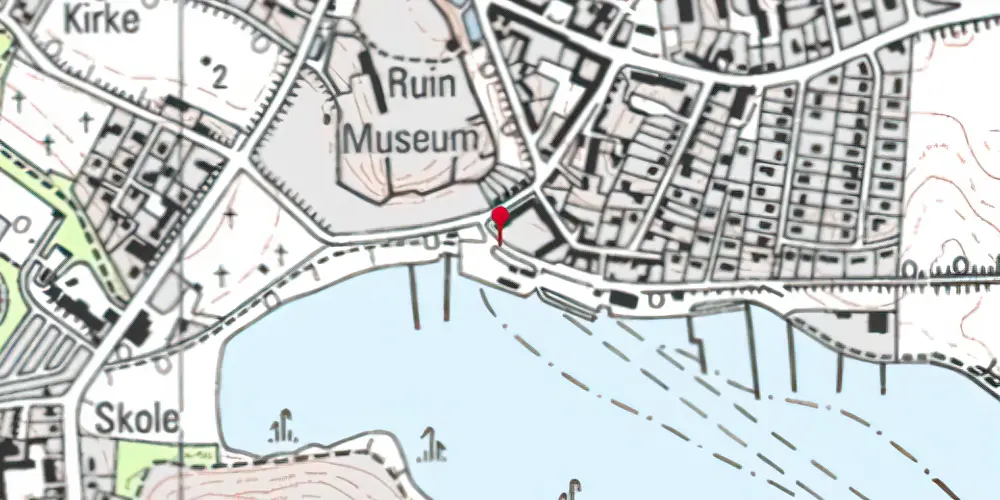 Historisk kort over Vordingborg Slot Station