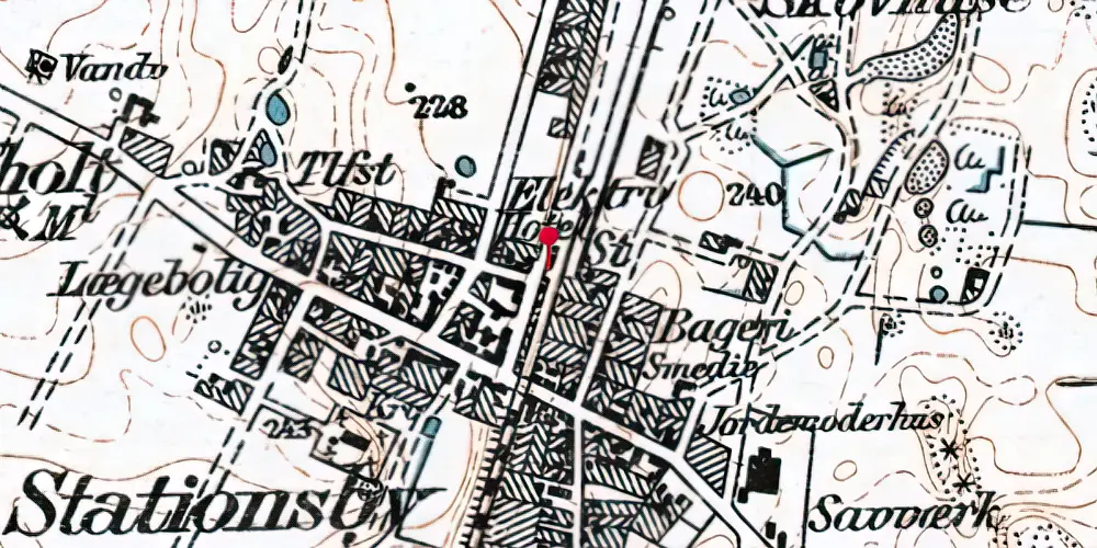 Historisk kort over Arden Station