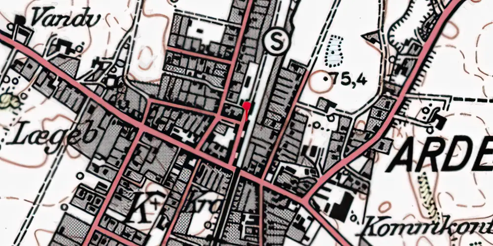 Historisk kort over Arden Station