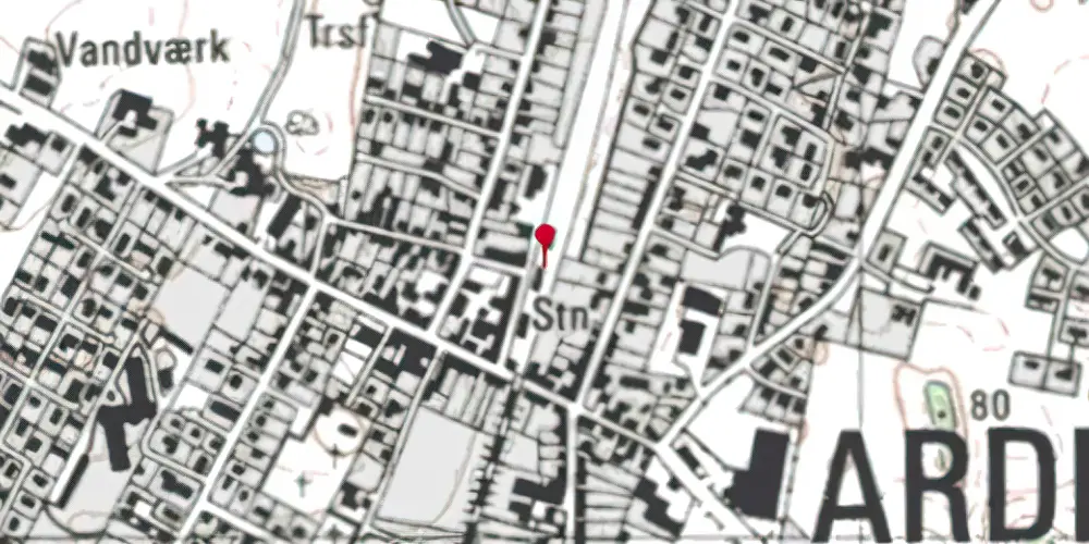 Historisk kort over Arden Station