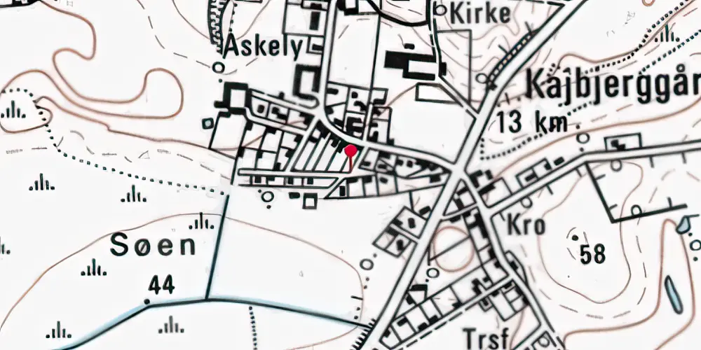 Historisk kort over Ødis Station Historisk kort over Ødis Station