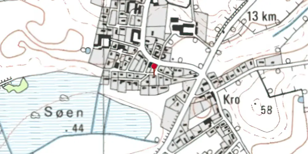 Historisk kort over Ødis Station Historisk kort over Ødis Station