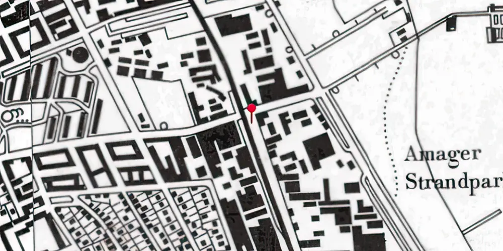 Historisk kort over Øresundsvej Station Historisk kort over Øresundsvej Station