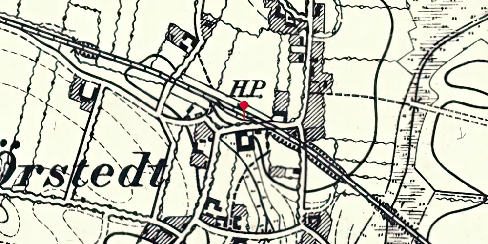 Historisk kort over Sønder Ørsted Station Historisk kort over Sønder Ørsted Station