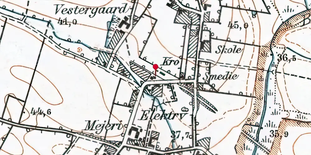 Historisk kort over Sønder Ørsted Station Historisk kort over Sønder Ørsted Station