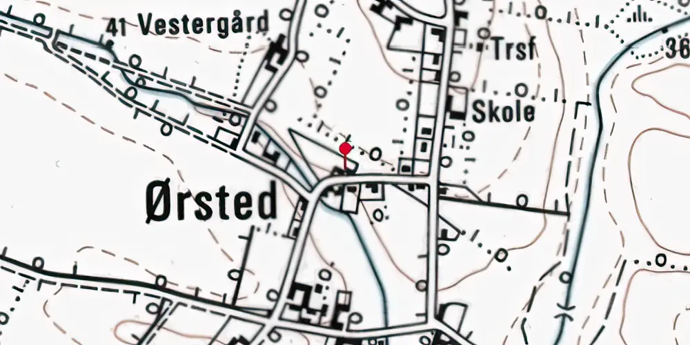 Historisk kort over Sønder Ørsted Station Historisk kort over Sønder Ørsted Station