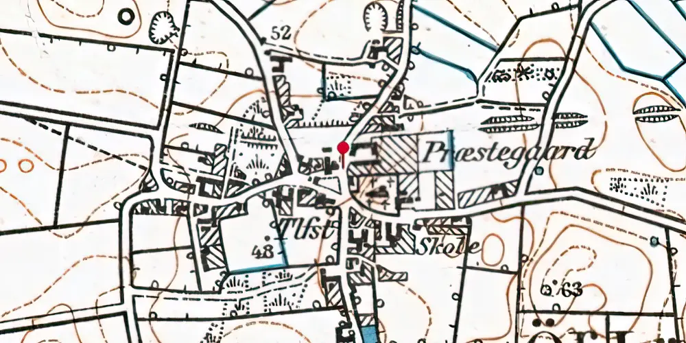 Historisk kort over Øster Løgum Stationskro Historisk kort over Øster Løgum Stationskro