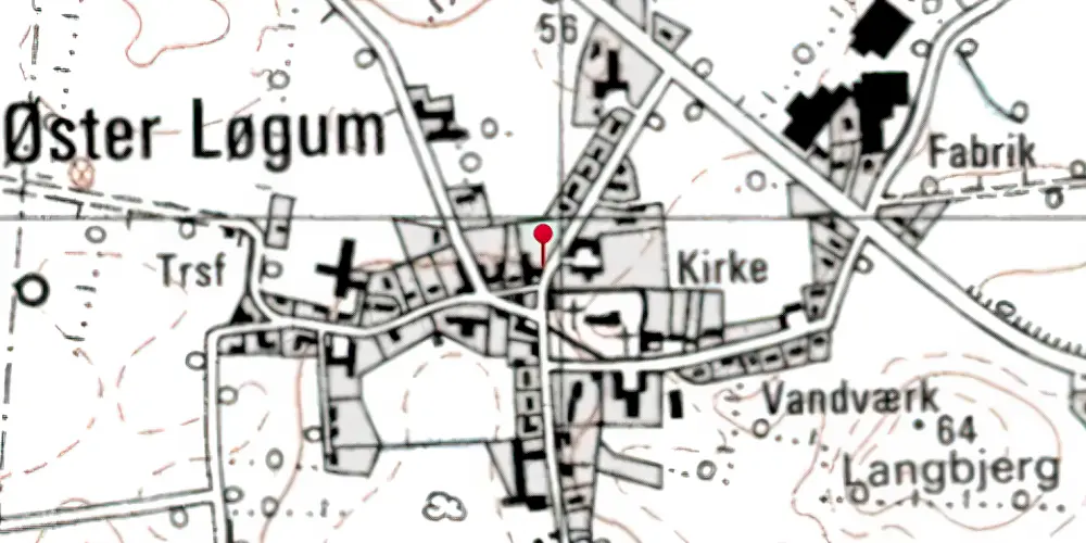 Historisk kort over Øster Løgum Stationskro Historisk kort over Øster Løgum Stationskro