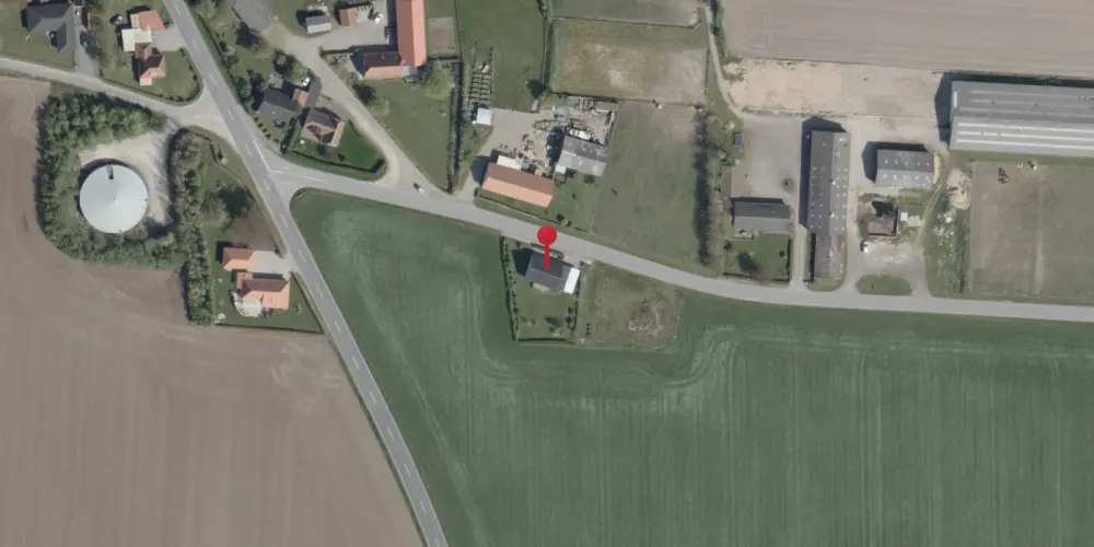 Historisk kort over Øster Åbølling Billetsalgssted