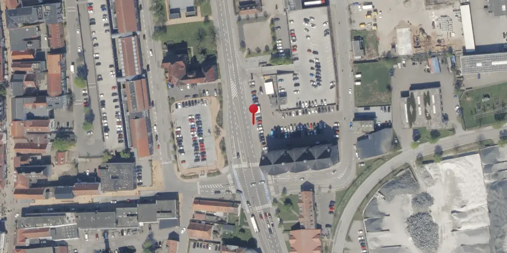 Historisk kort over Aabenraa Amtsbanegård