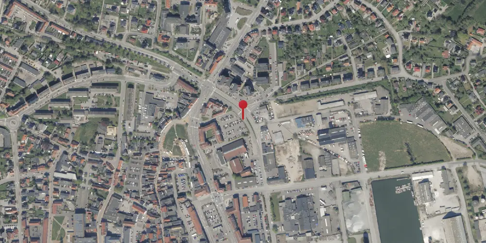 Historisk kort over Aabenraa Nørreport Trinbræt