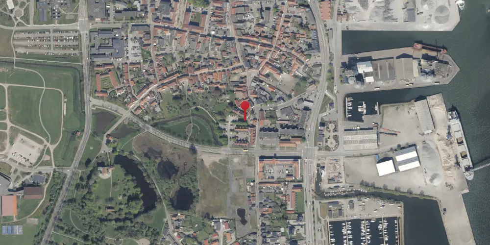 Historisk kort over Aabenraa Sønderport Trinbræt