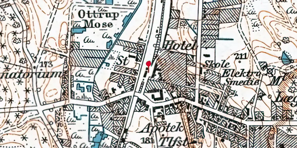 Historisk kort over Skørping Station Historisk kort over Skørping Station