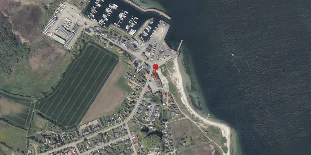 Historisk kort over Aarøsund Havn Station