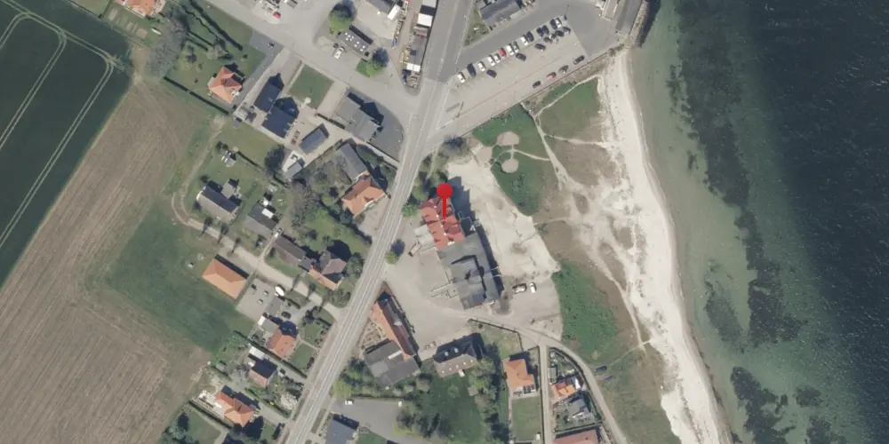 Historisk kort over Aarøsund Havn Station