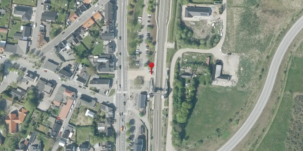 Historisk kort over Svenstrup (Jylland) Trinbræt