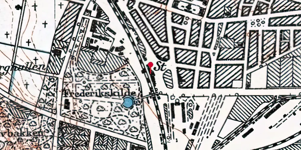 Historisk kort over Aalborg Station