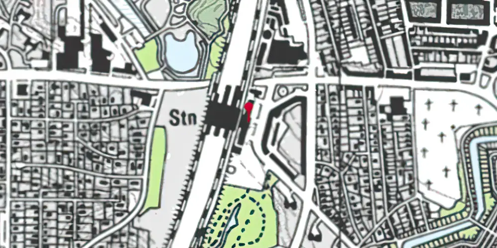 Historisk kort over Fredericia Station Historisk kort over Fredericia Station