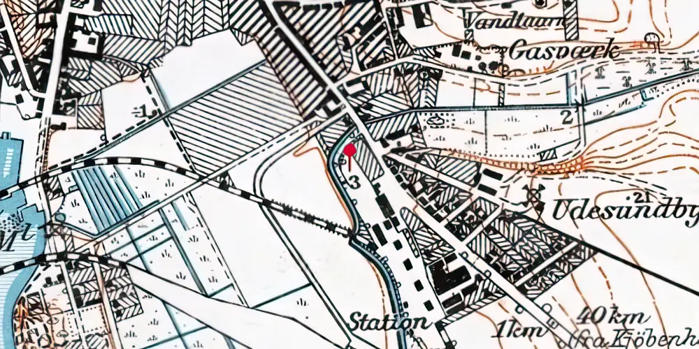 Historisk kort over Frederikssund S-togstrinbræt