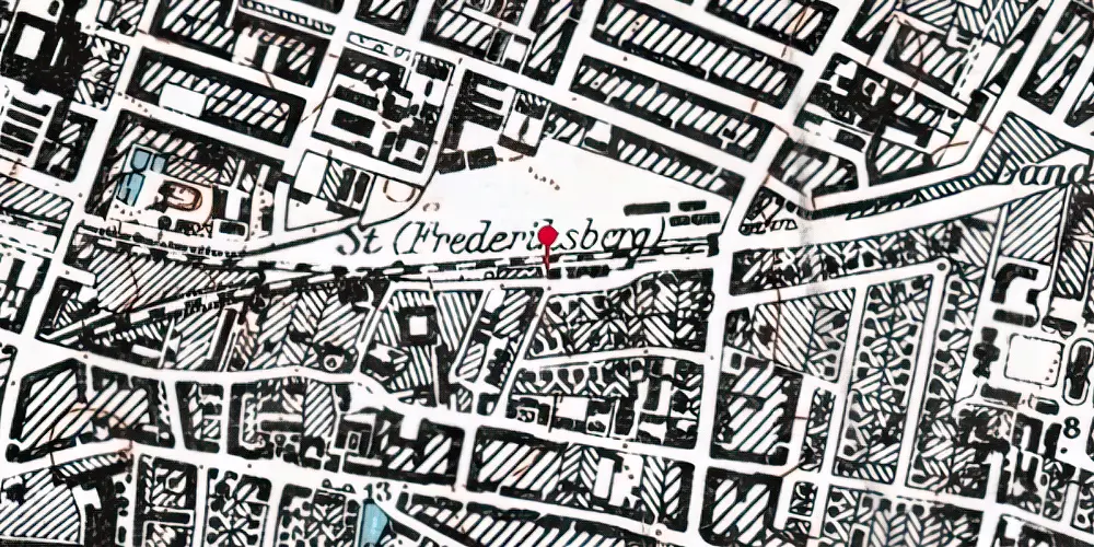 Historisk kort over Frederiksberg Station Historisk kort over Frederiksberg Station