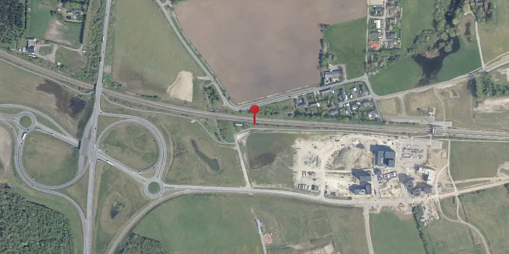 Historisk kort over Oppe-Sundby Trinbræt