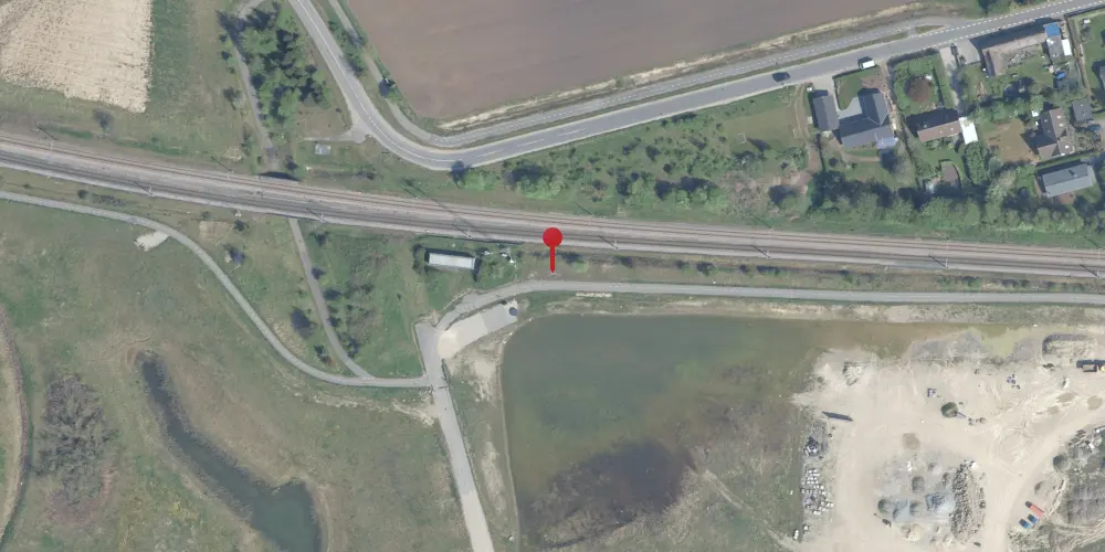 Historisk kort over Oppe-Sundby Trinbræt