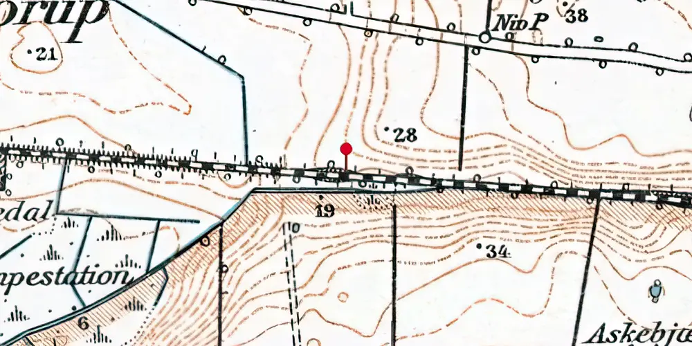 Historisk kort over Lyfa Trinbræt