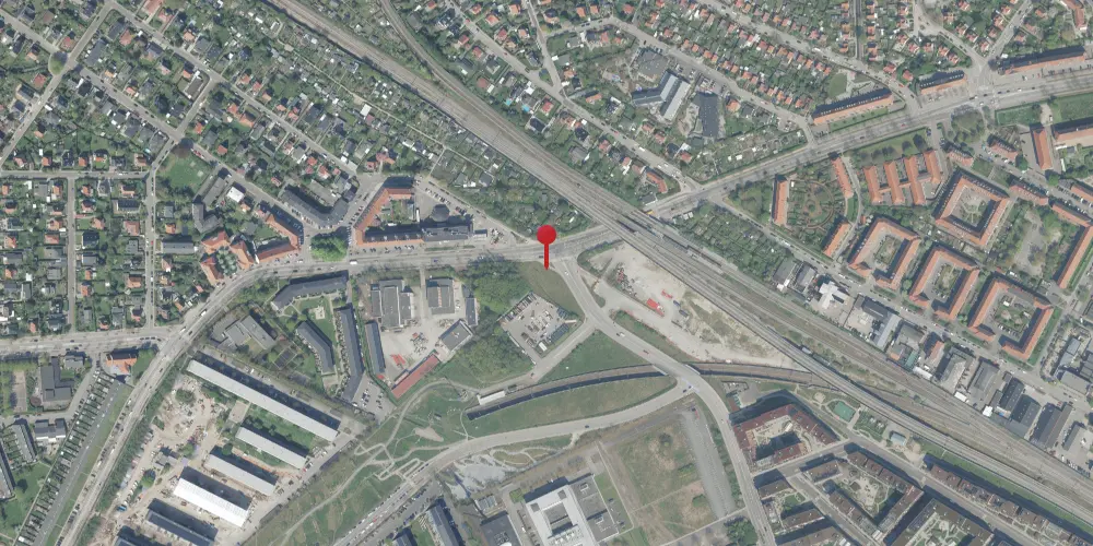 Historisk kort over Valby Gasværk Station