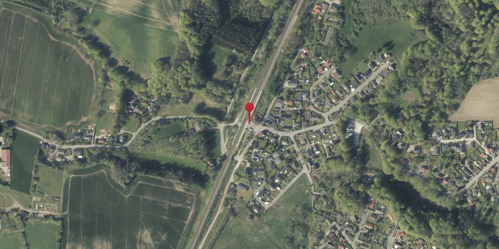 Historisk kort over Brejning Trinbræt