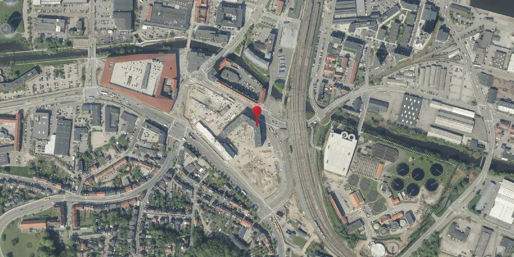 Historisk kort over Vejle Godsbanegård