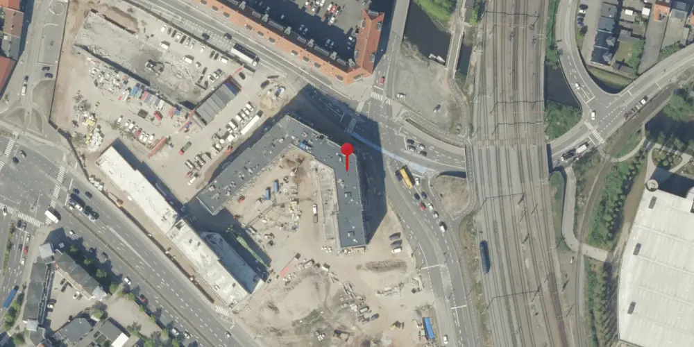 Historisk kort over Vejle Godsbanegård