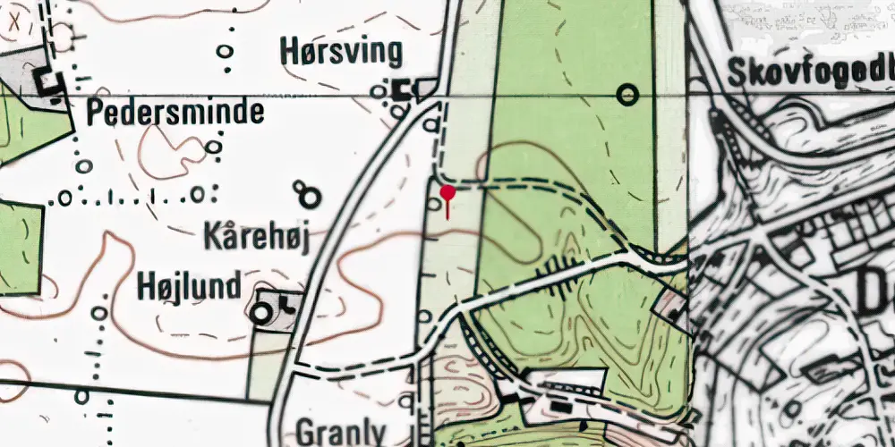 Historisk kort over Skærhølgård Holdeplads