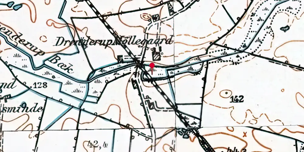 Historisk kort over Gåskær Trinbræt Historisk kort over Gåskær Trinbræt
