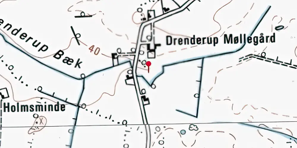 Historisk kort over Gåskær Trinbræt Historisk kort over Gåskær Trinbræt