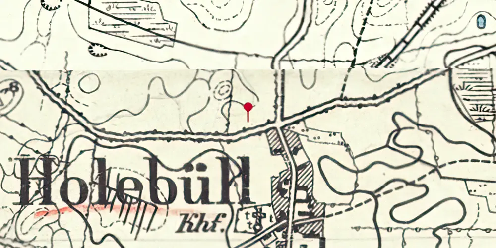 Historisk kort over Holbøl Station