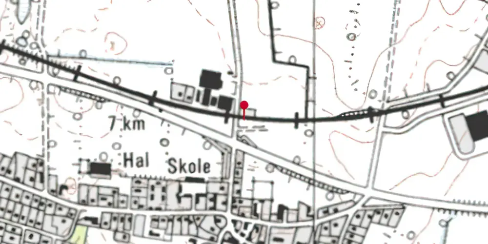 Historisk kort over Hammelev (Sønderjylland) Trinbræt