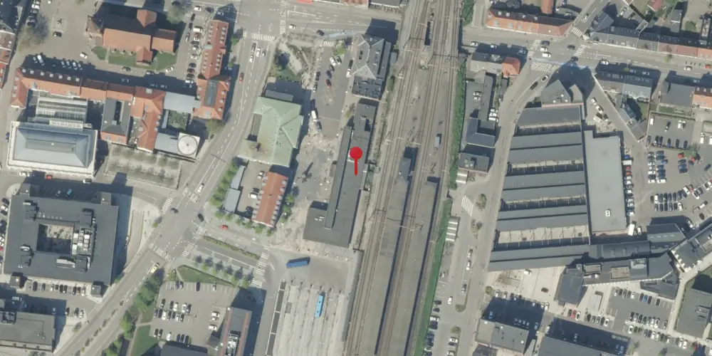 Historisk kort over Vejle Station [1868-1998]