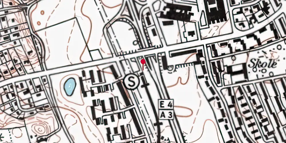 Historisk kort over Nærum Station