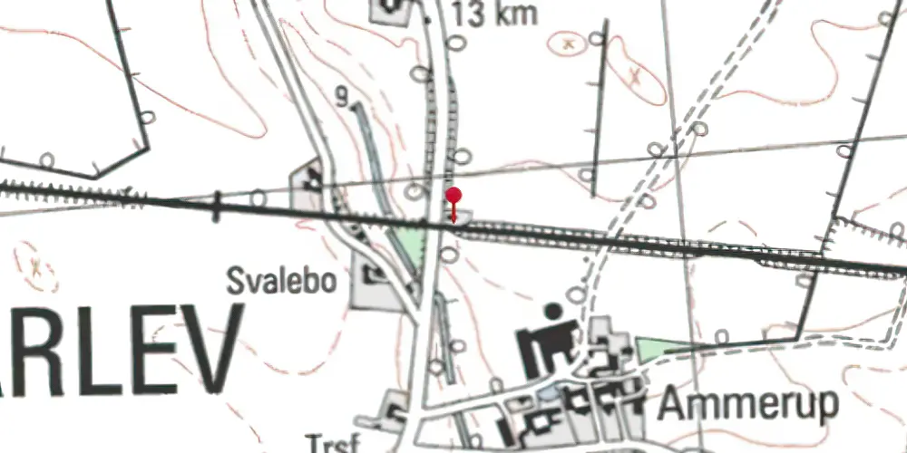 Historisk kort over Ammerup Trinbræt