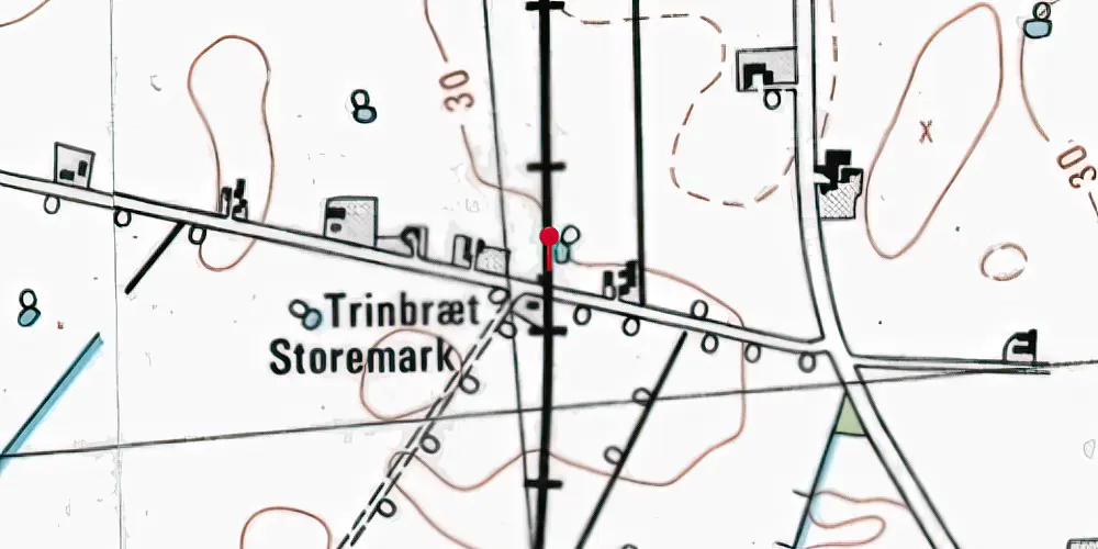 Historisk kort over Storemark Trinbræt