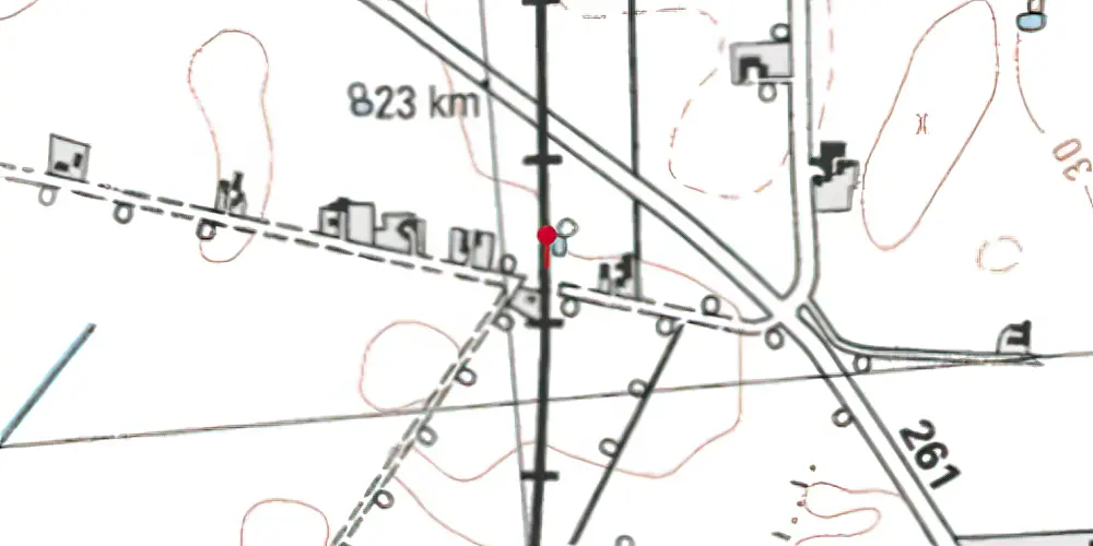 Historisk kort over Storemark Trinbræt