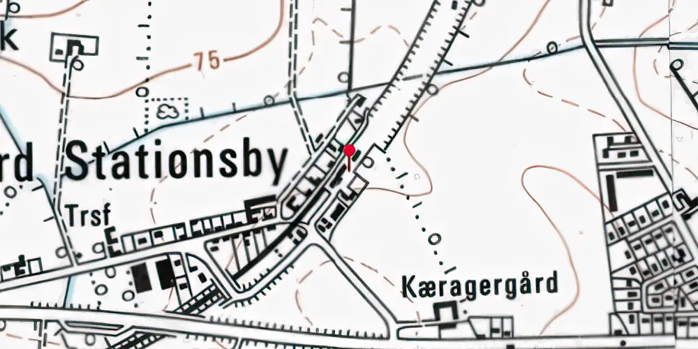 Historisk kort over Daugård Station Historisk kort over Daugård Station