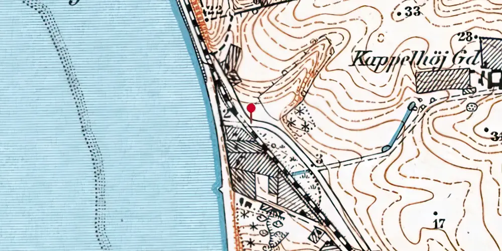 Historisk kort over Bjørnehoved Trinbræt Historisk kort over Bjørnehoved Trinbræt