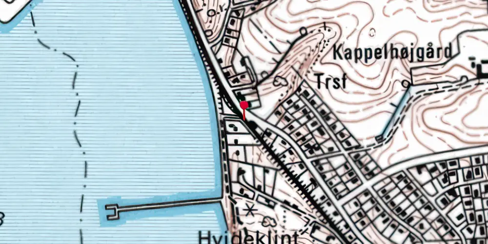 Historisk kort over Bjørnehoved Trinbræt Historisk kort over Bjørnehoved Trinbræt