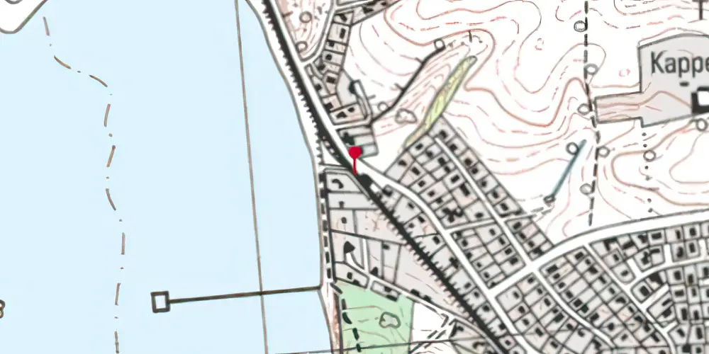 Historisk kort over Bjørnehoved Trinbræt Historisk kort over Bjørnehoved Trinbræt